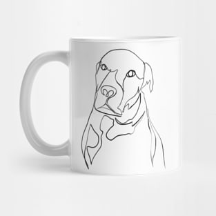 Beautiful dog one line art Mug